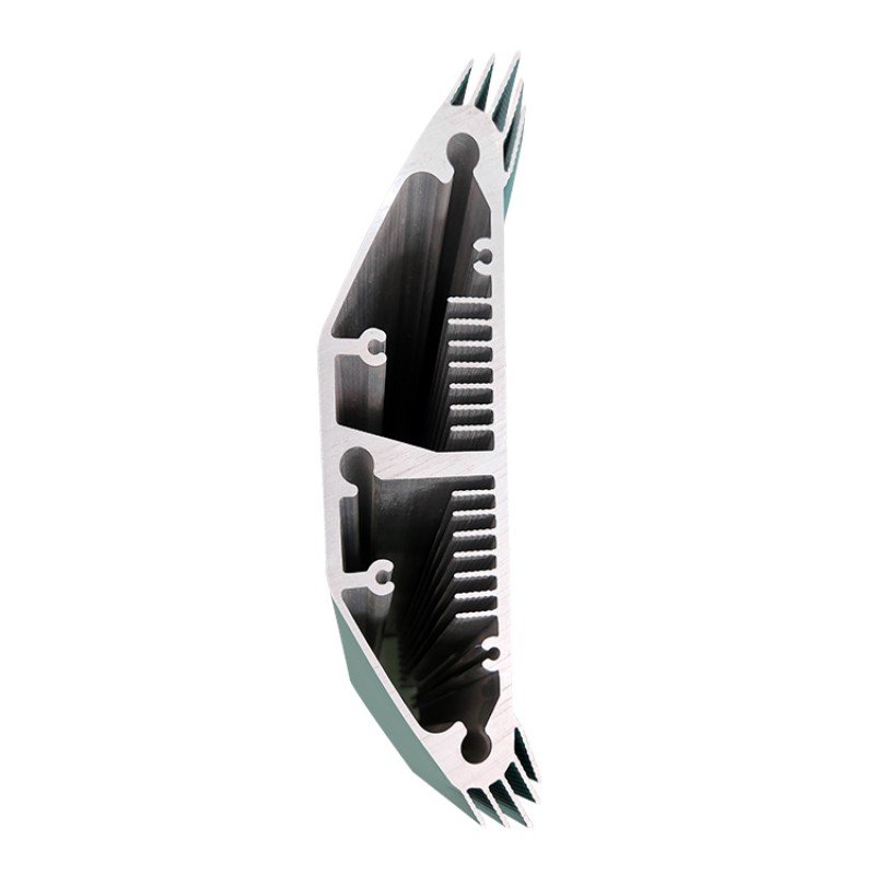 aluminum heatsink extrusion cross section with internal fins