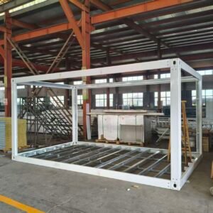 Flat pack container house galvanized steel frame in factory
