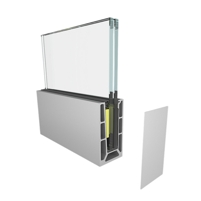 embedded frameless glass railing base channel