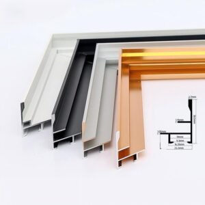 gold metal photo frame molding profiles with cross-section dimensions