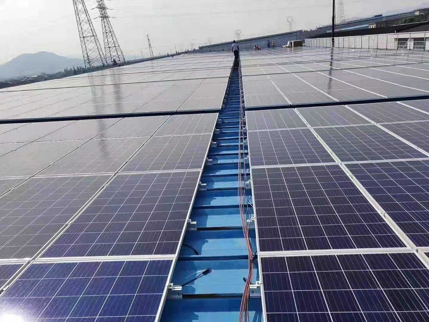 industrial roof solar array