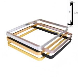 silver black and gold aluminum mirror frame profile set