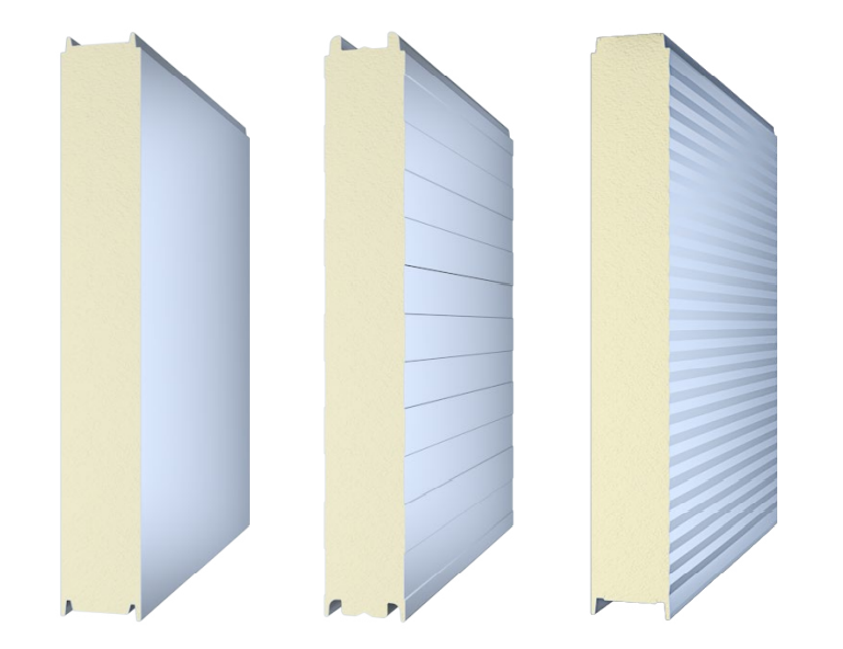 Sandwich panel industry trends showing polyurethane and mineral wool core panel production