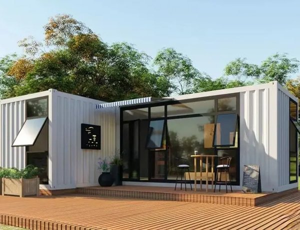 Modular container house installation guide showing crane positioning and foundation preparation
